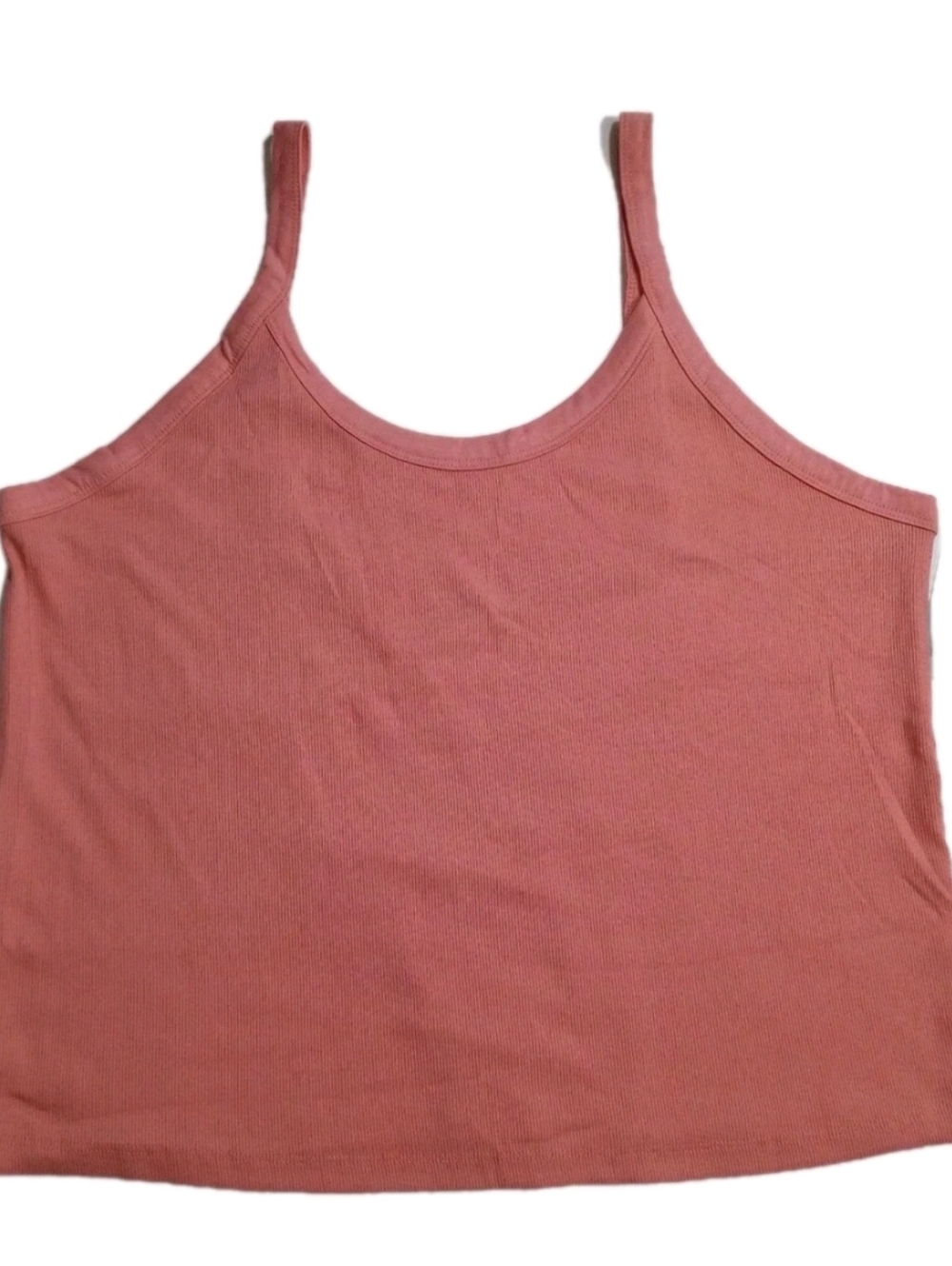 NWT Women's Wild Fable Tank Top 2X Coral Pink Scoop Neck Soft Stretch Knit